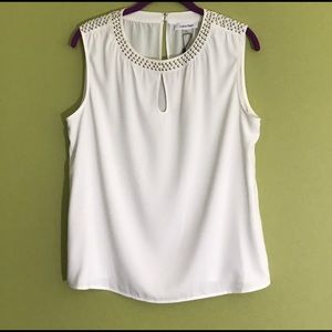 CALVIN KLEIN SHORT SLEEVE BLOUSE - NWT